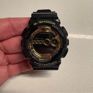 G-Shock Black and Gold Timepiece